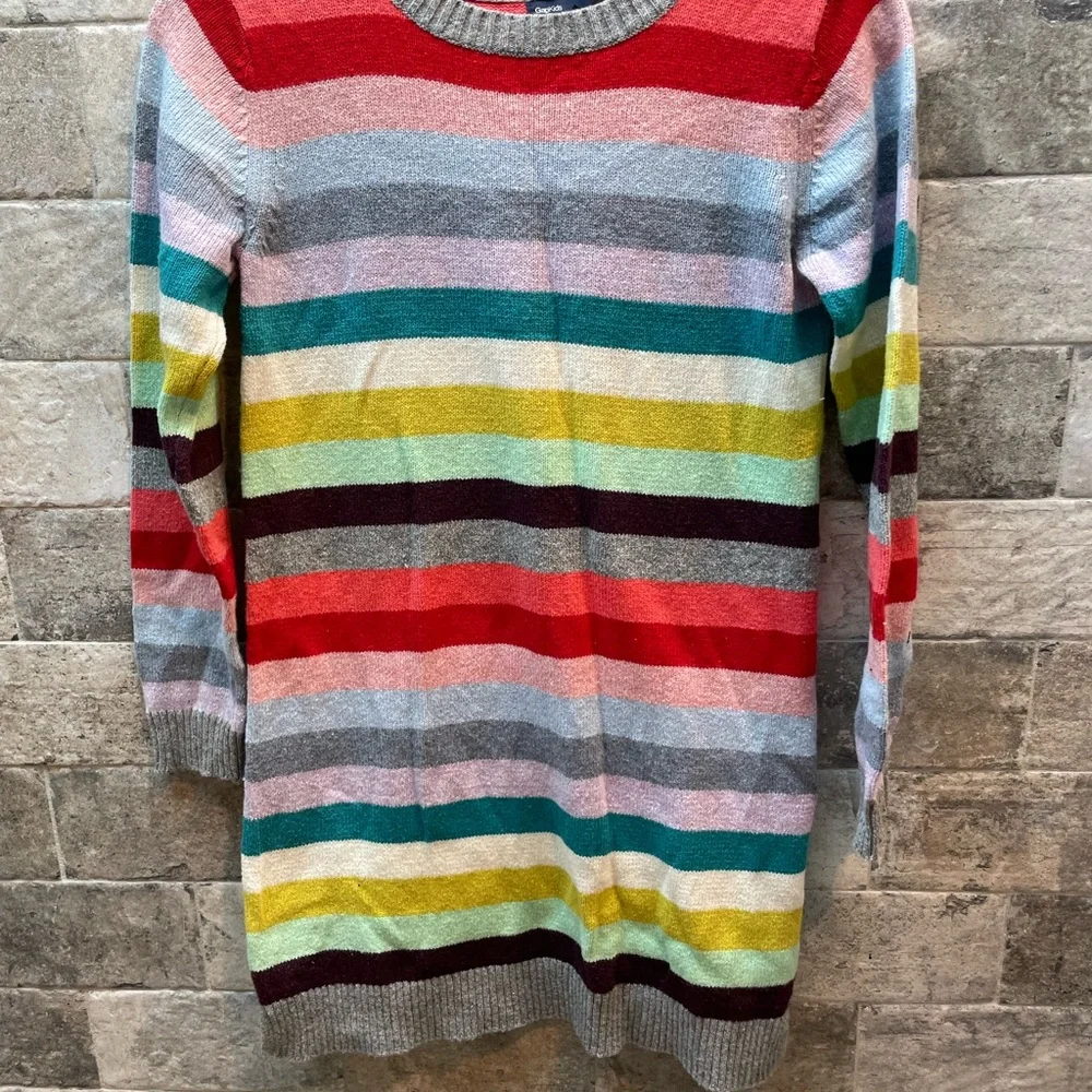 ❤️ GAP HOLIDAY CRAZY STRIPE SWEATER DRESS XL 12